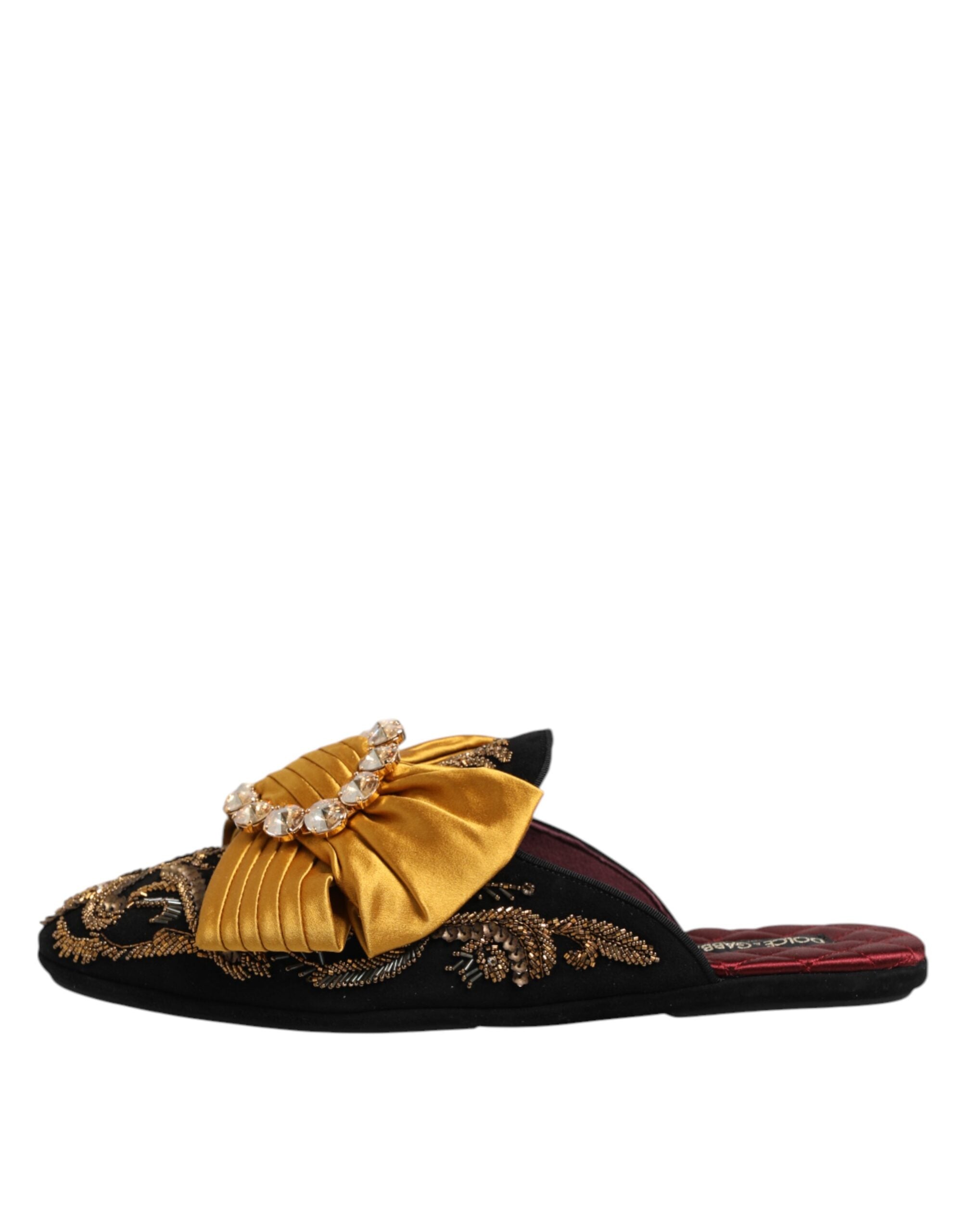 Dolce &amp; Gabbana Flerfarvede Udsmykkede Flade Sandaler Sko