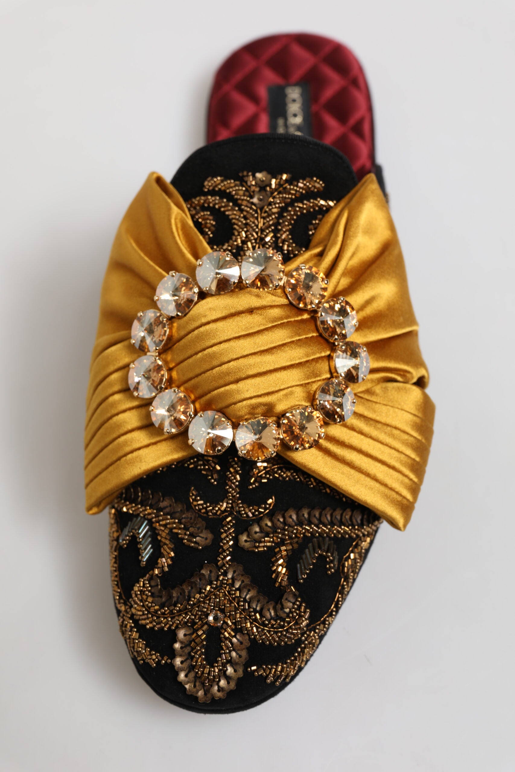 Dolce &amp; Gabbana Flerfarvede Udsmykkede Flade Sandaler Sko