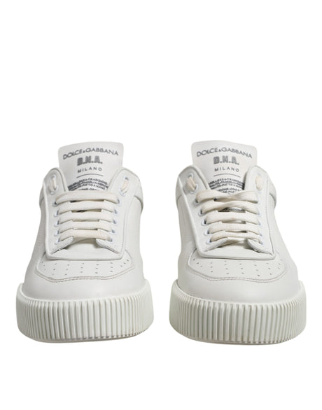 Dolce &amp; Gabbana Hvide Miami Læder Lave Sneakers Herresko