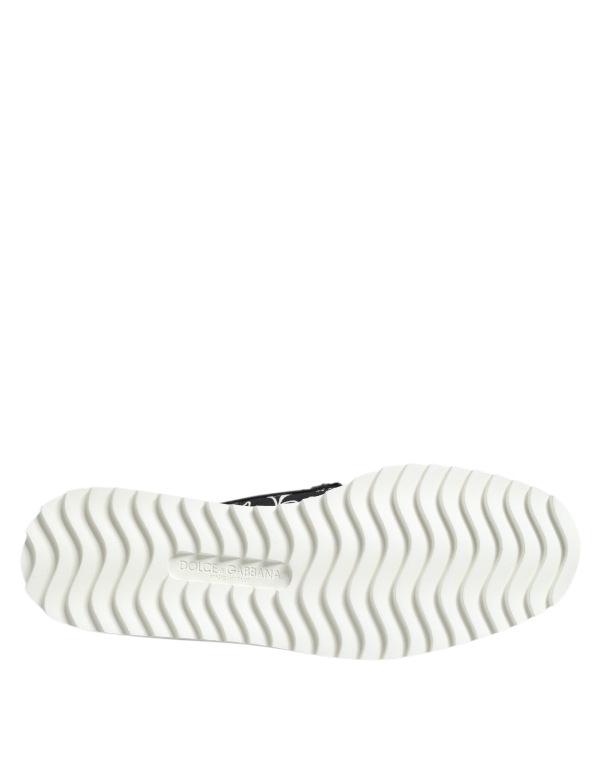 Dolce &amp; Gabbana Sorte Slip-On Printede Loafers Til Herrer