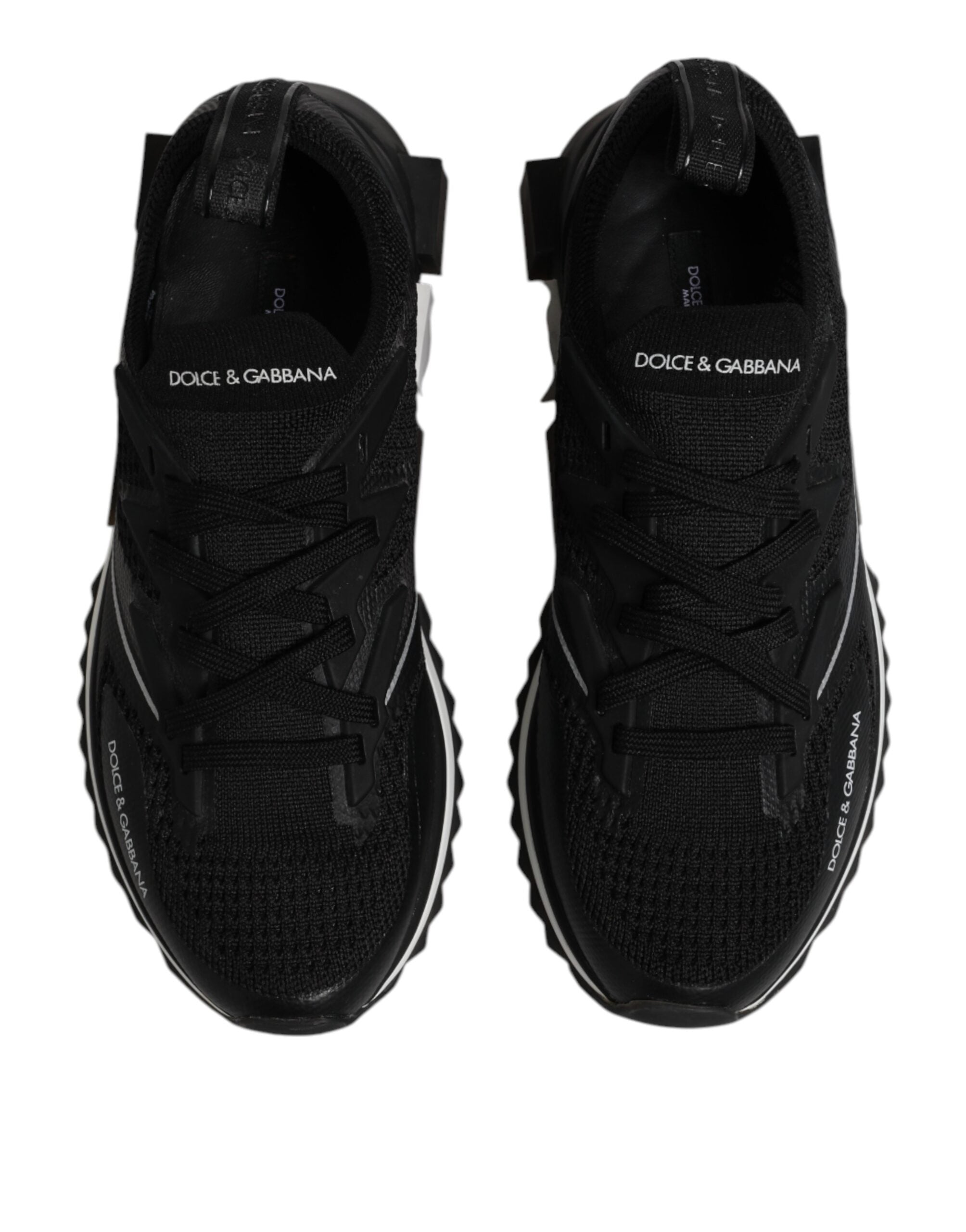 Dolce &amp; Gabbana Sorte SORRENTO Sport Stretch Sneakers Sko