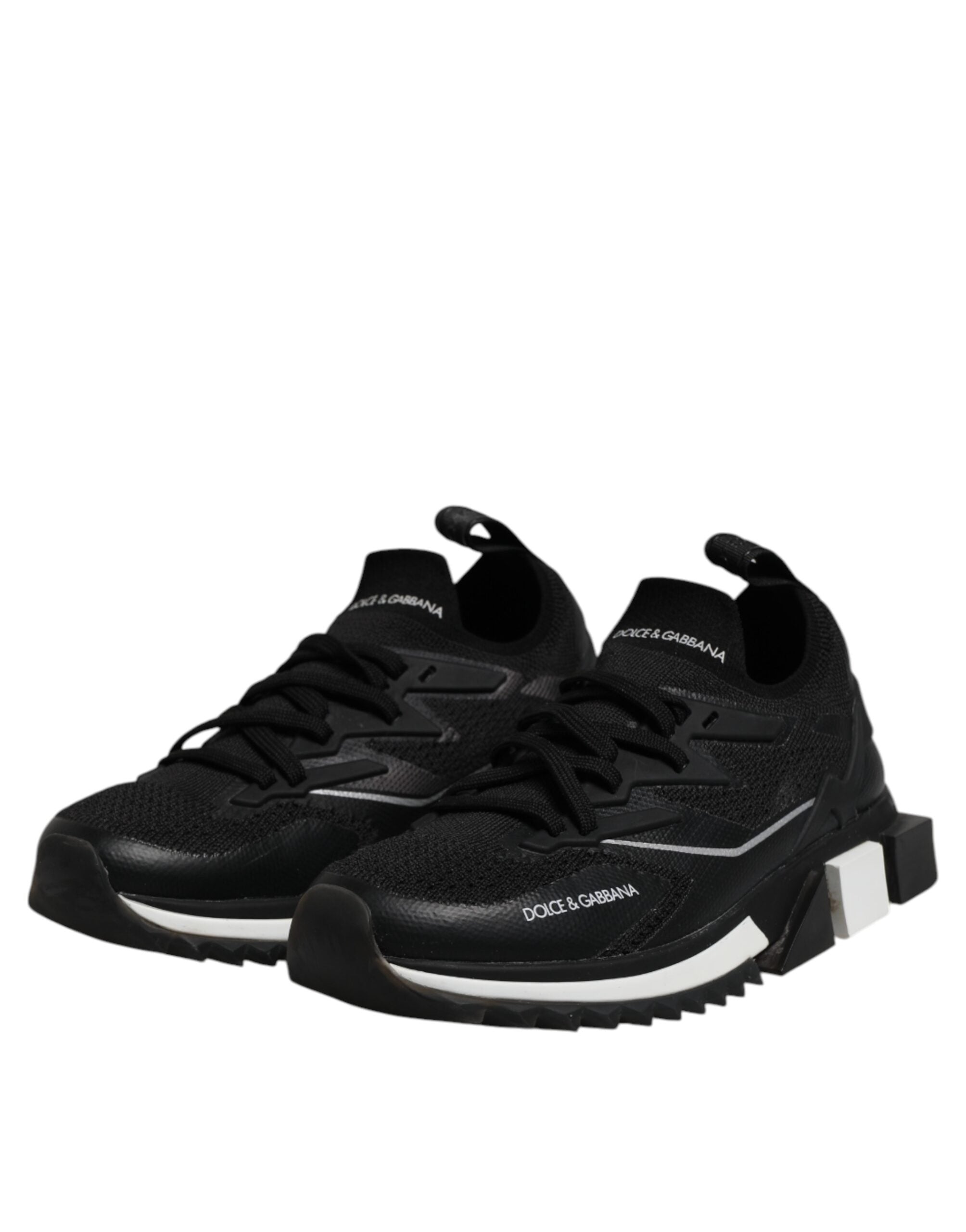 Dolce &amp; Gabbana Sorte SORRENTO Sport Stretch Sneakers Sko