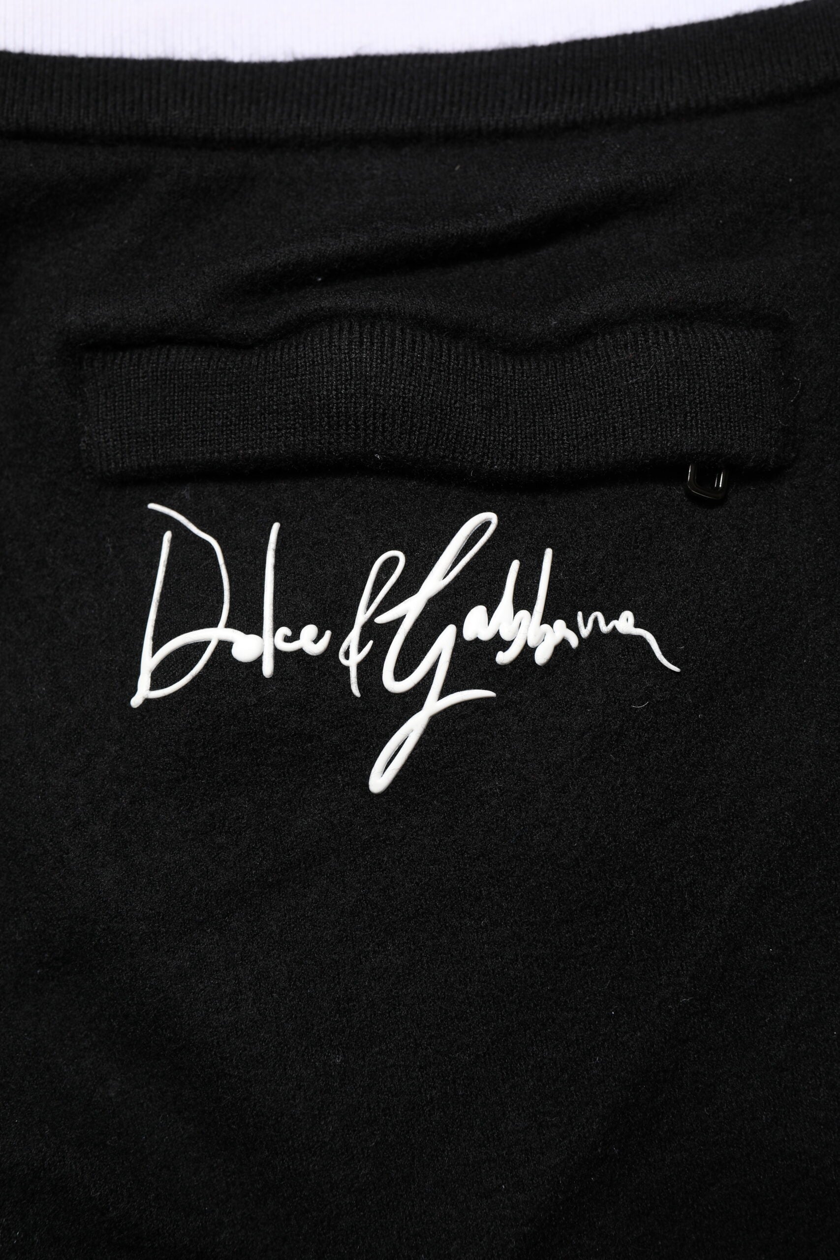Dolce & Gabbana Black Wool Men Jogger Sweatpants Pants