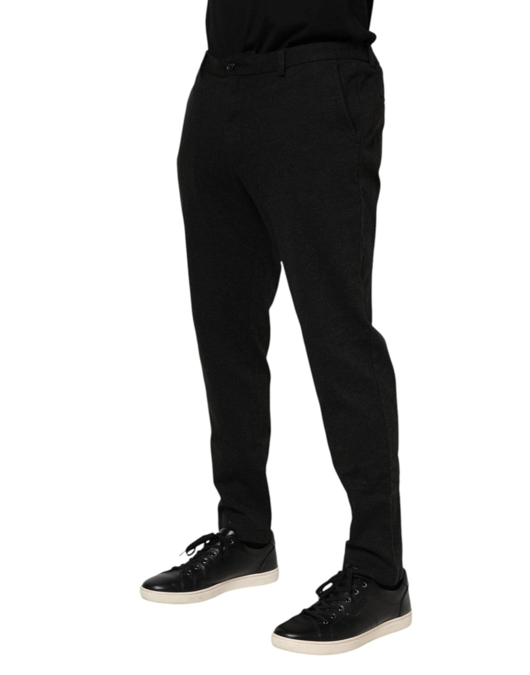 Dolce & Gabbana Dark Gray Viscose Dress Men Pants - Hilstor