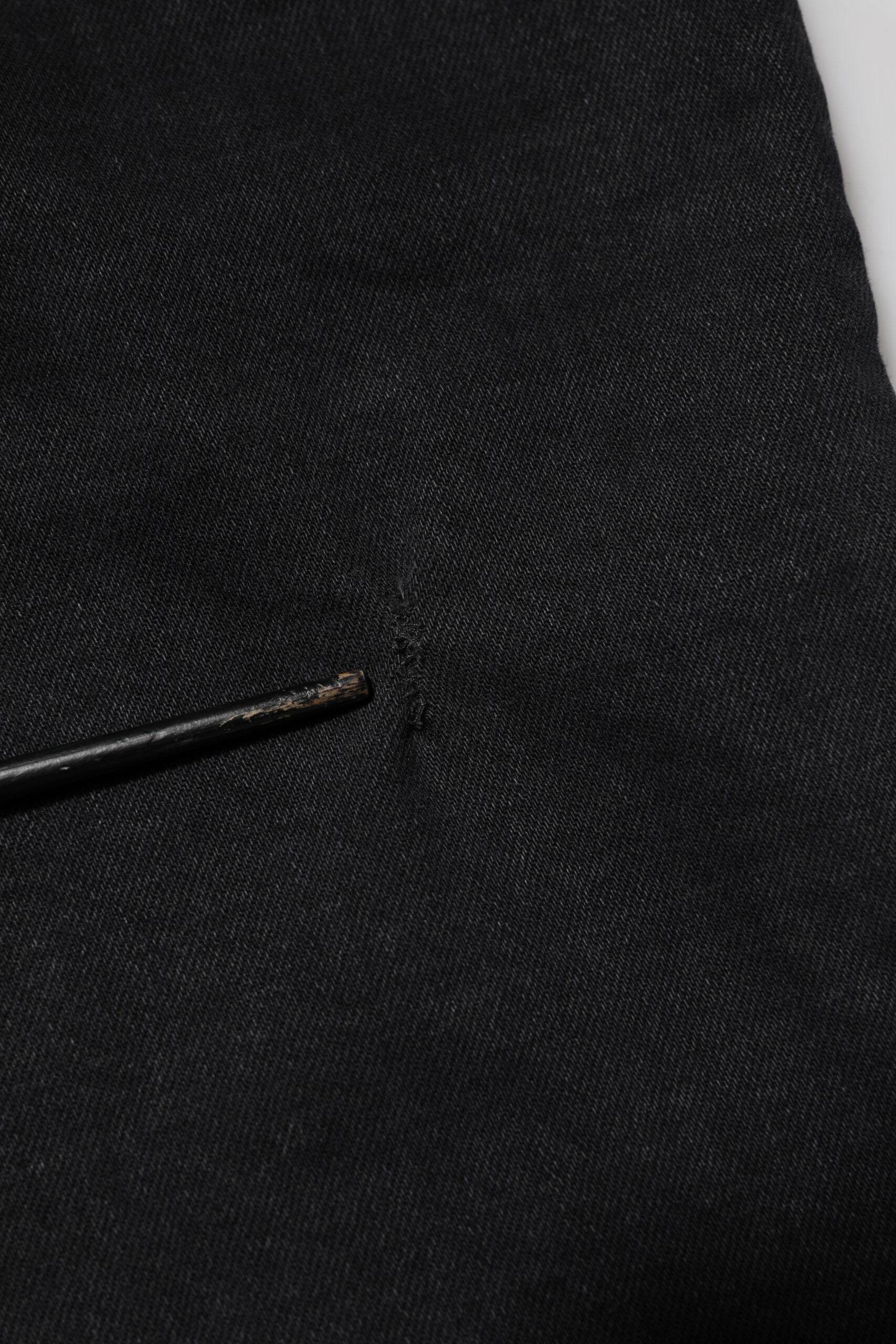 Dolce & Gabbana Black Cotton Logo Plaque Denim Jeans - Hilstor