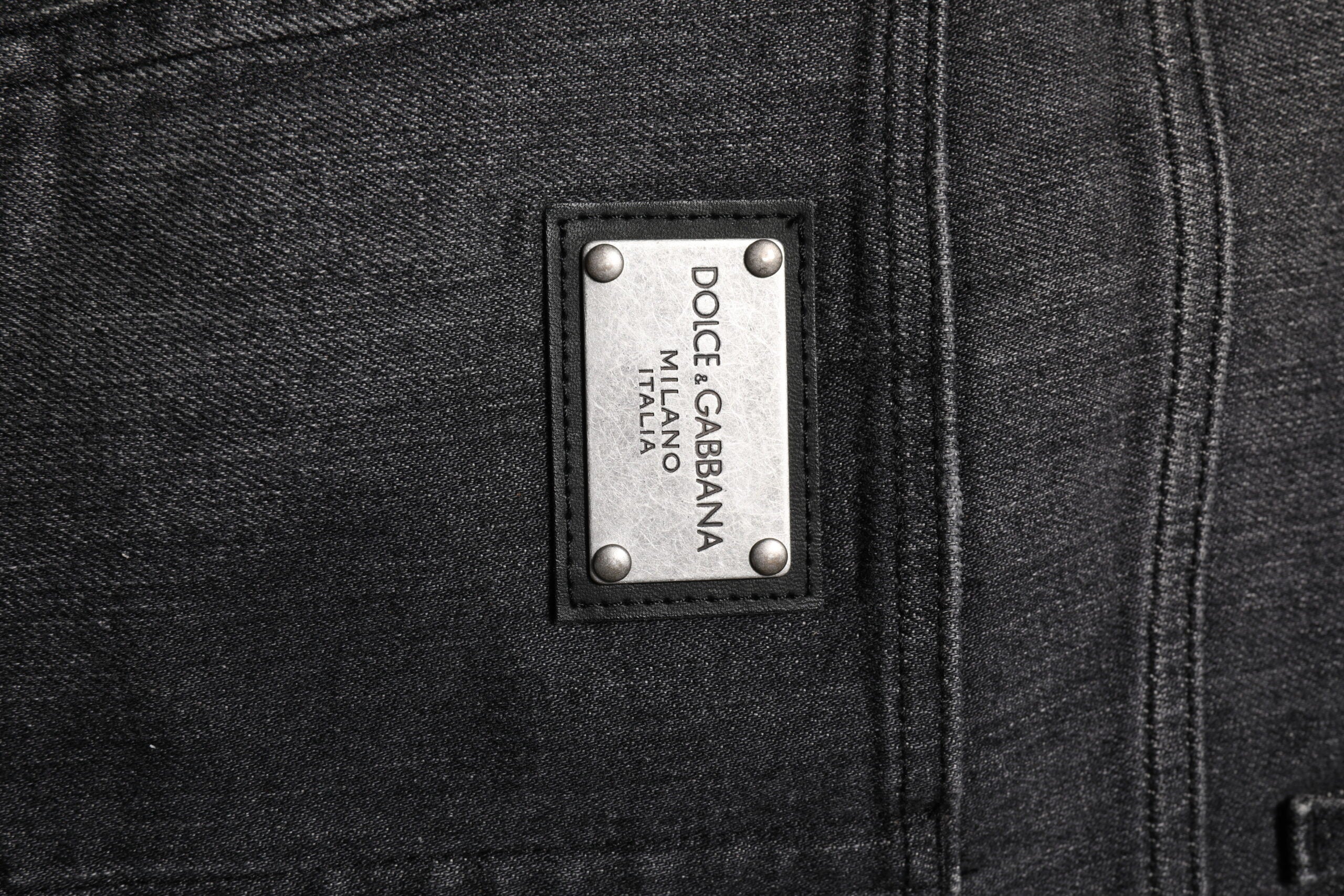 Dolce &amp; Gabbana Grå Tvättade Bomulls Lösa Denim Jeans