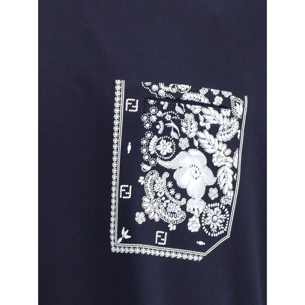 Fendi T-Shirt with bandana print pocket - Hilstor