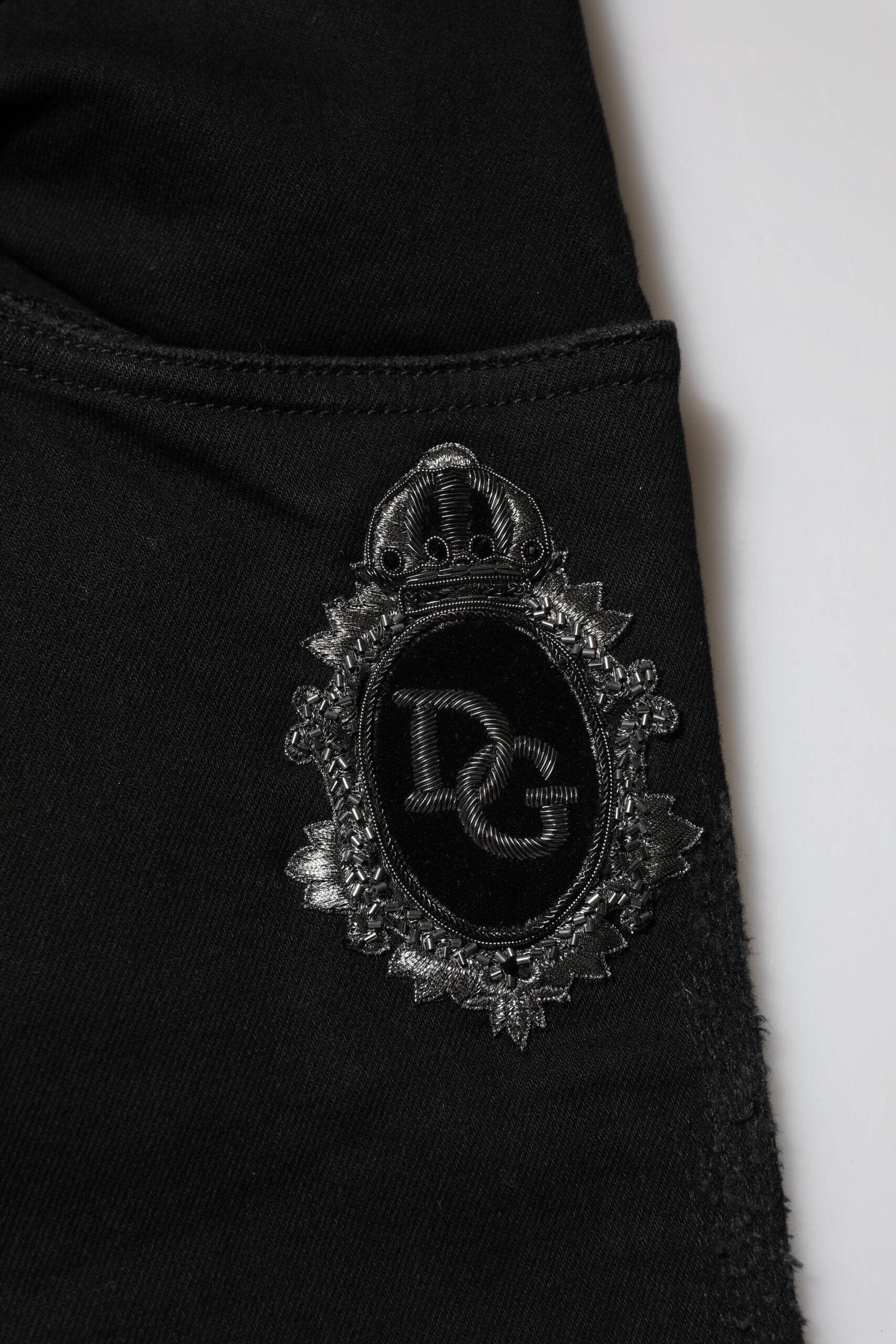 Dolce & Gabbana Black Cotton Skinny Men Denim Jeans - Hilstor