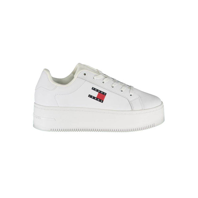 Tommy Hilfiger White Polyester Sneaker - Hilstor