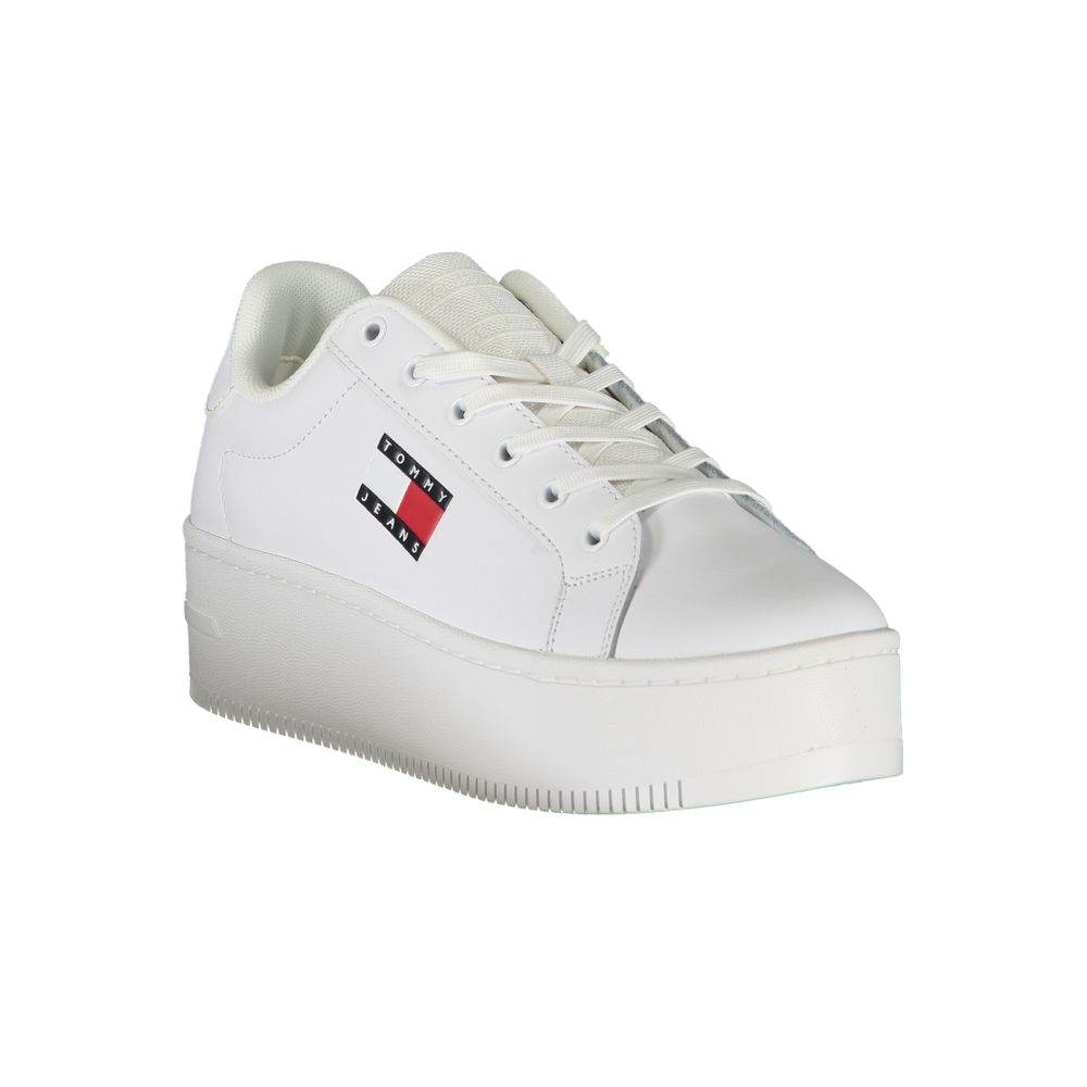 Tommy Hilfiger White Polyester Sneaker - Hilstor