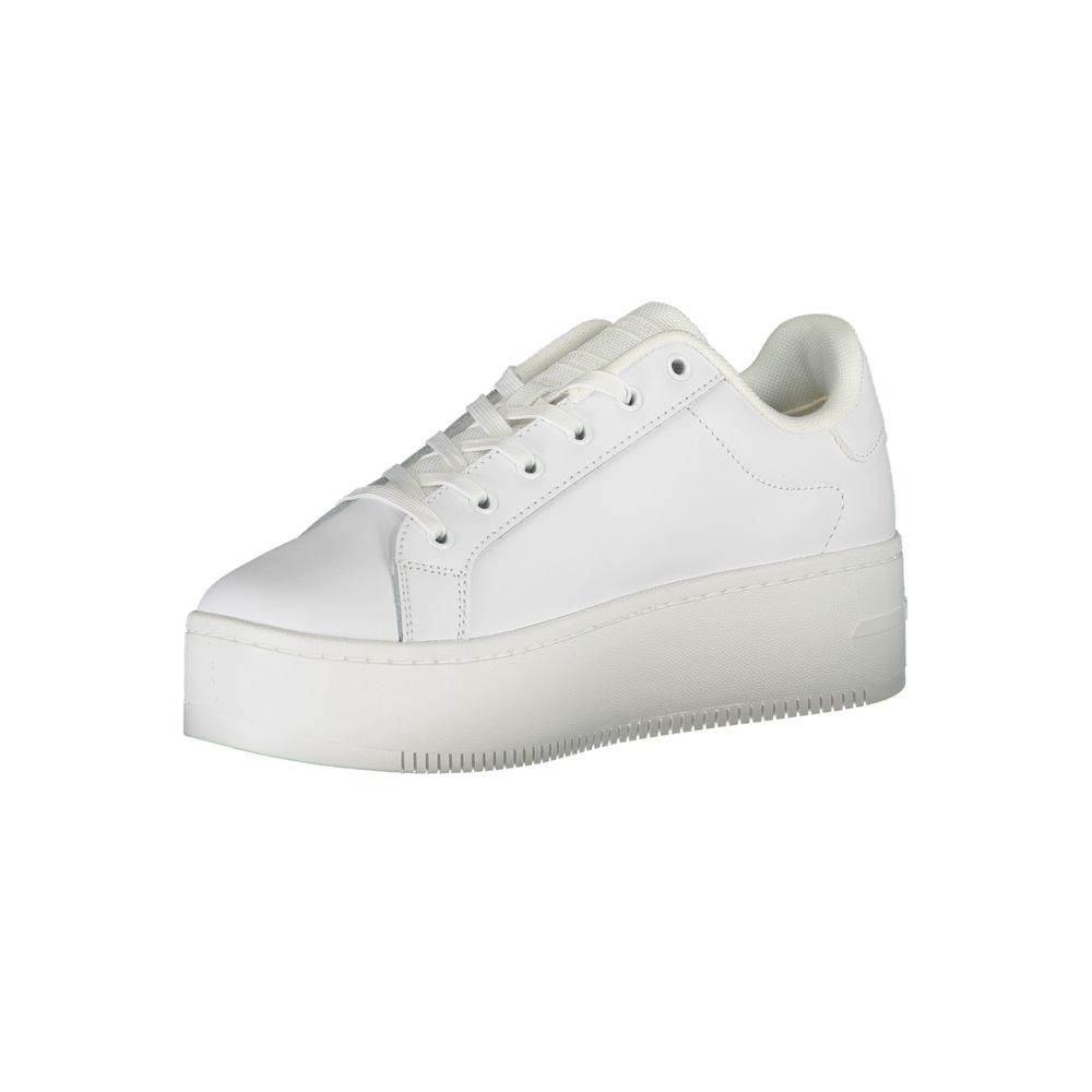 Tommy Hilfiger White Polyester Sneaker - Hilstor