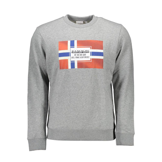 Napapijri Gray Cotton Men Sweater - Hilstor