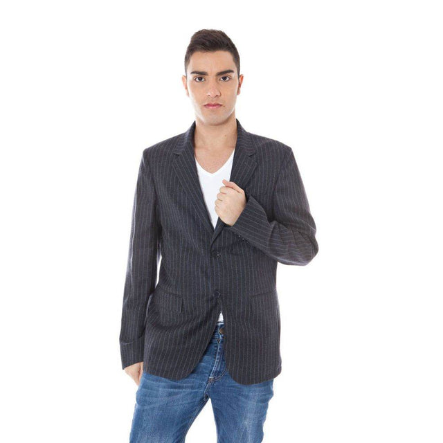 Calvin Klein Gray Wool Men Jacket - Hilstor