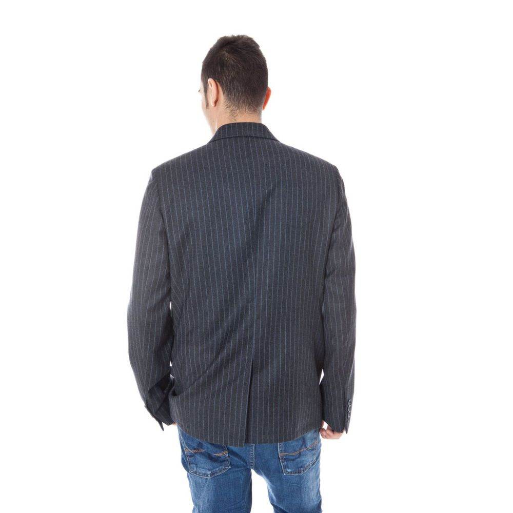 Calvin Klein Gray Wool Men Jacket - Hilstor