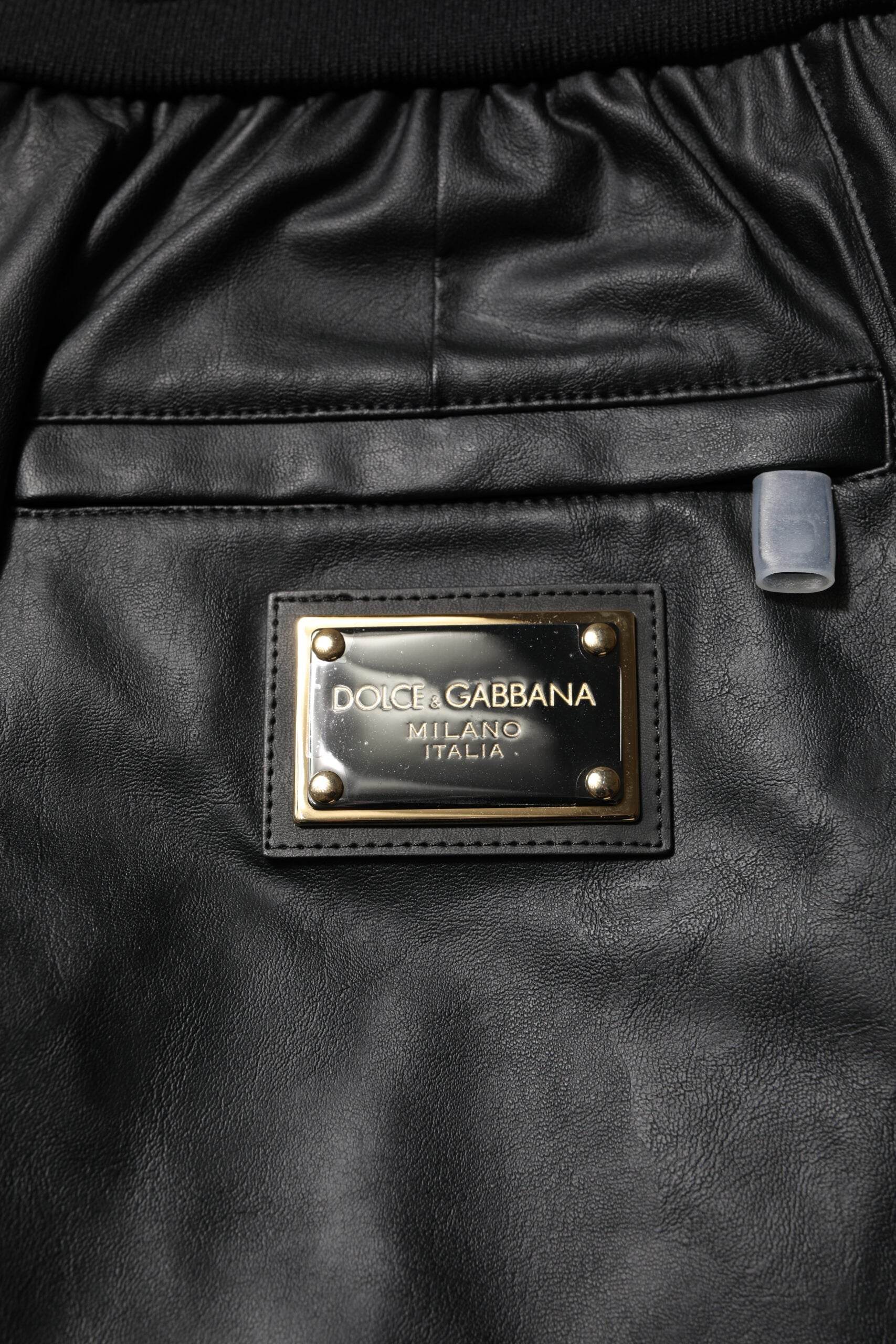 Dolce & Gabbana Black Cotton Cargo Men Jogger Pants - Hilstor