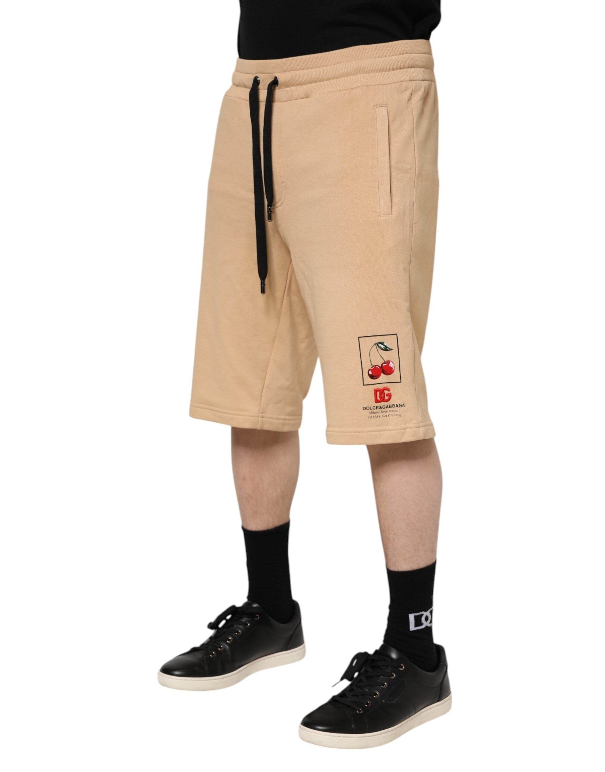 Dolce & Gabbana Yellow Cotton Men Bermuda Sweatshorts Shorts - Hilstor