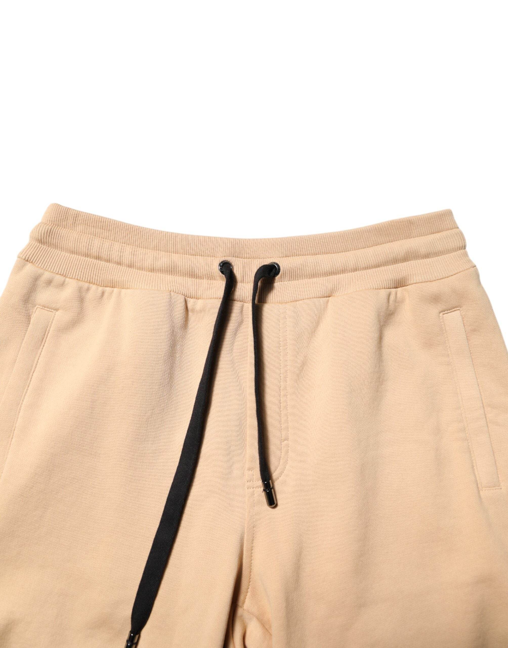 Dolce & Gabbana Yellow Cotton Men Bermuda Sweatshorts Shorts - Hilstor