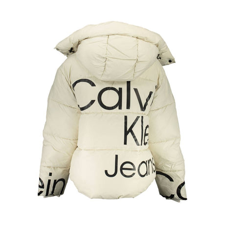 Calvin Klein Beige Polyester Jackets & Coat