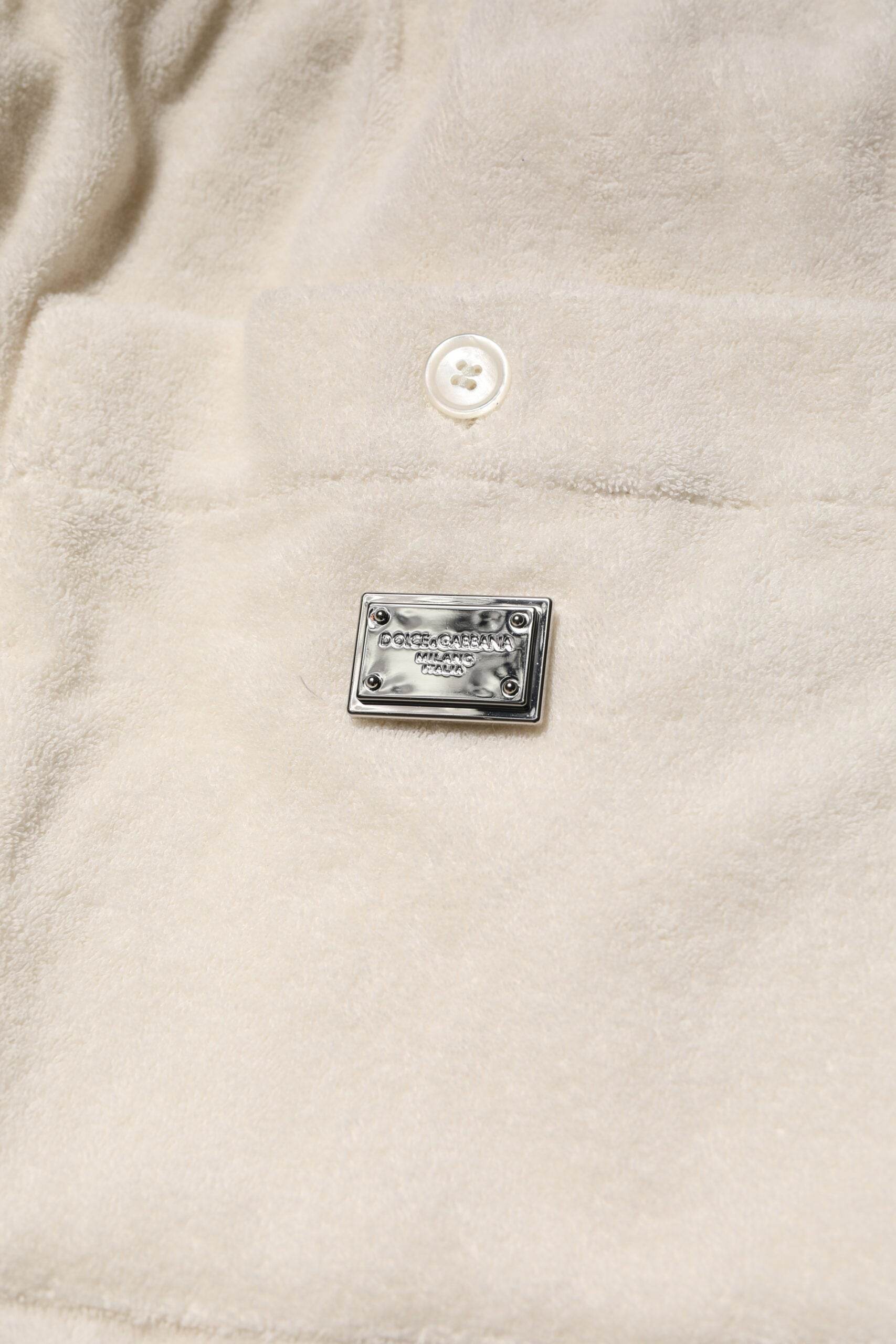 Dolce & Gabbana Ivory Cotton Men Bermuda Sweatshorts Shorts - Hilstor