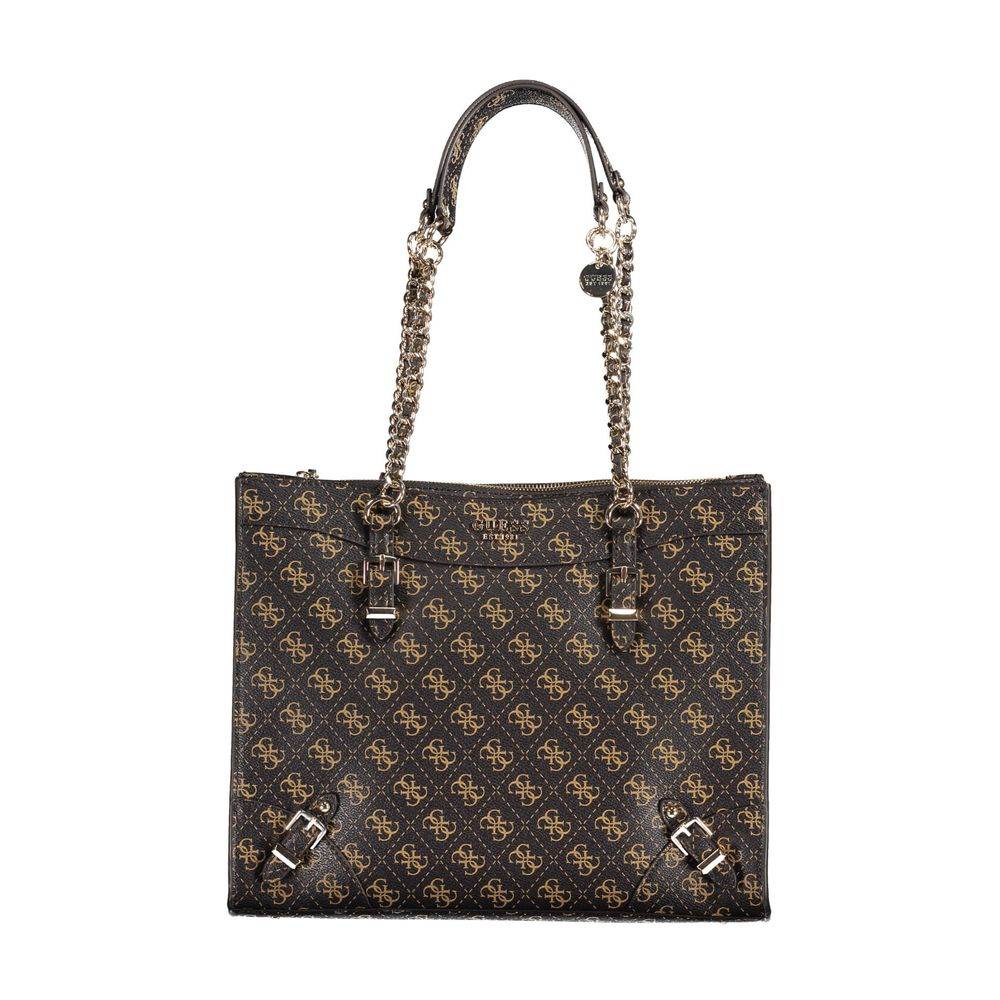 Guess Jeans Brown Polyethylene Handbag - Hilstor