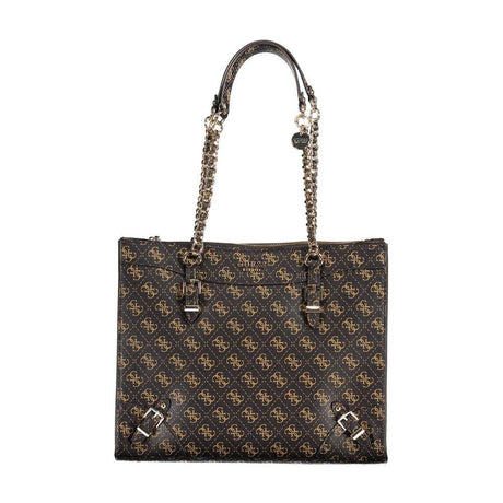 Guess Jeans Brown Polyethylene Handbag - Hilstor
