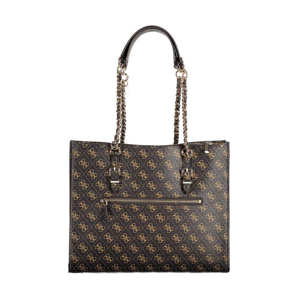 Guess Jeans Brown Polyethylene Handbag - Hilstor