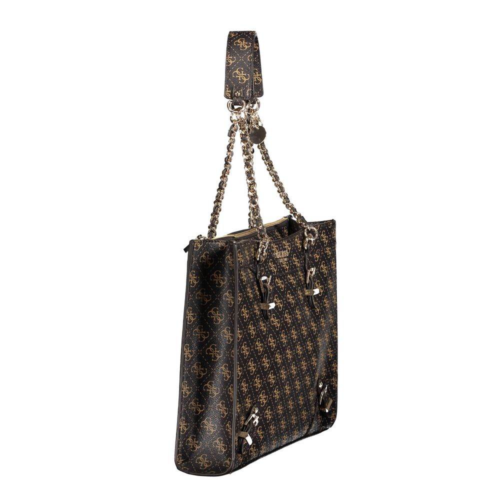 Guess Jeans Brown Polyethylene Handbag - Hilstor