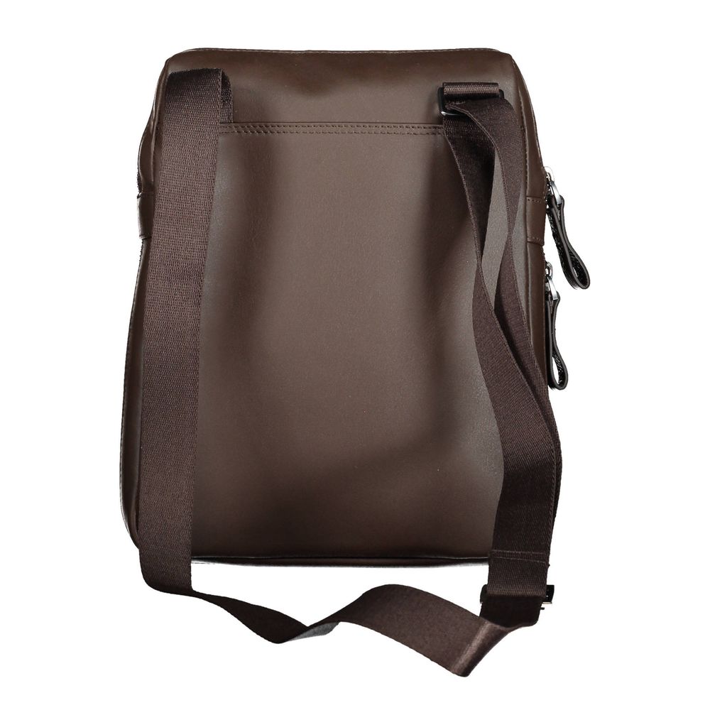 Piquadro Brown Leather Shoulder Bag