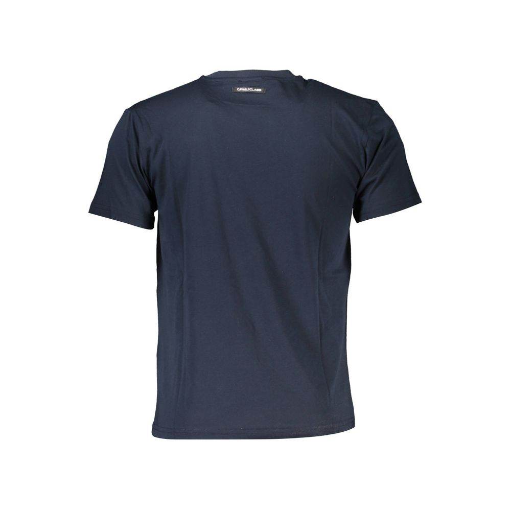 Cavalli Class Blue Cotton T-Shirt - Hilstor