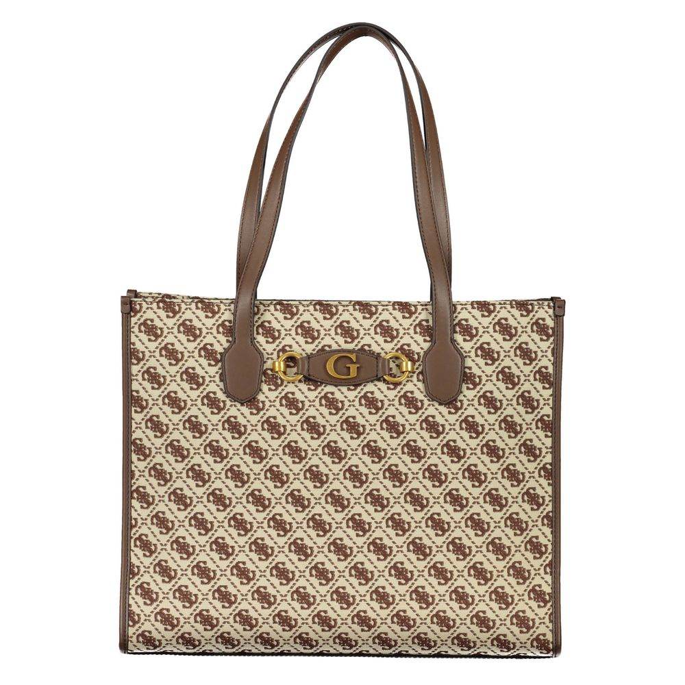 Guess Jeans Brown Polyester Handbag - Hilstor
