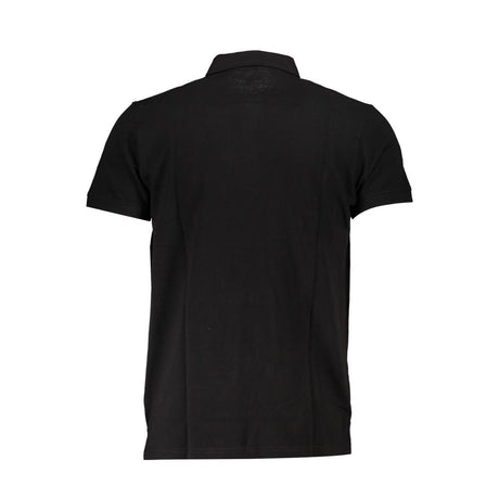 Cavalli Class Black Cotton Polo Shirt