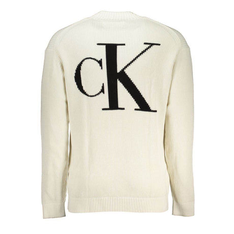 Calvin Klein White Cotton Sweater - Hilstor