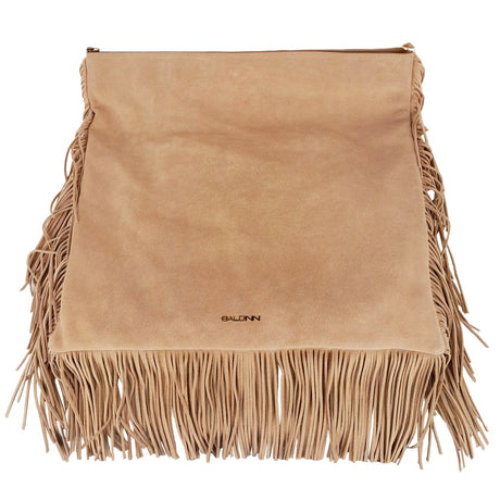 Baldinini Trend Beige Calfskin Crossbody Bag