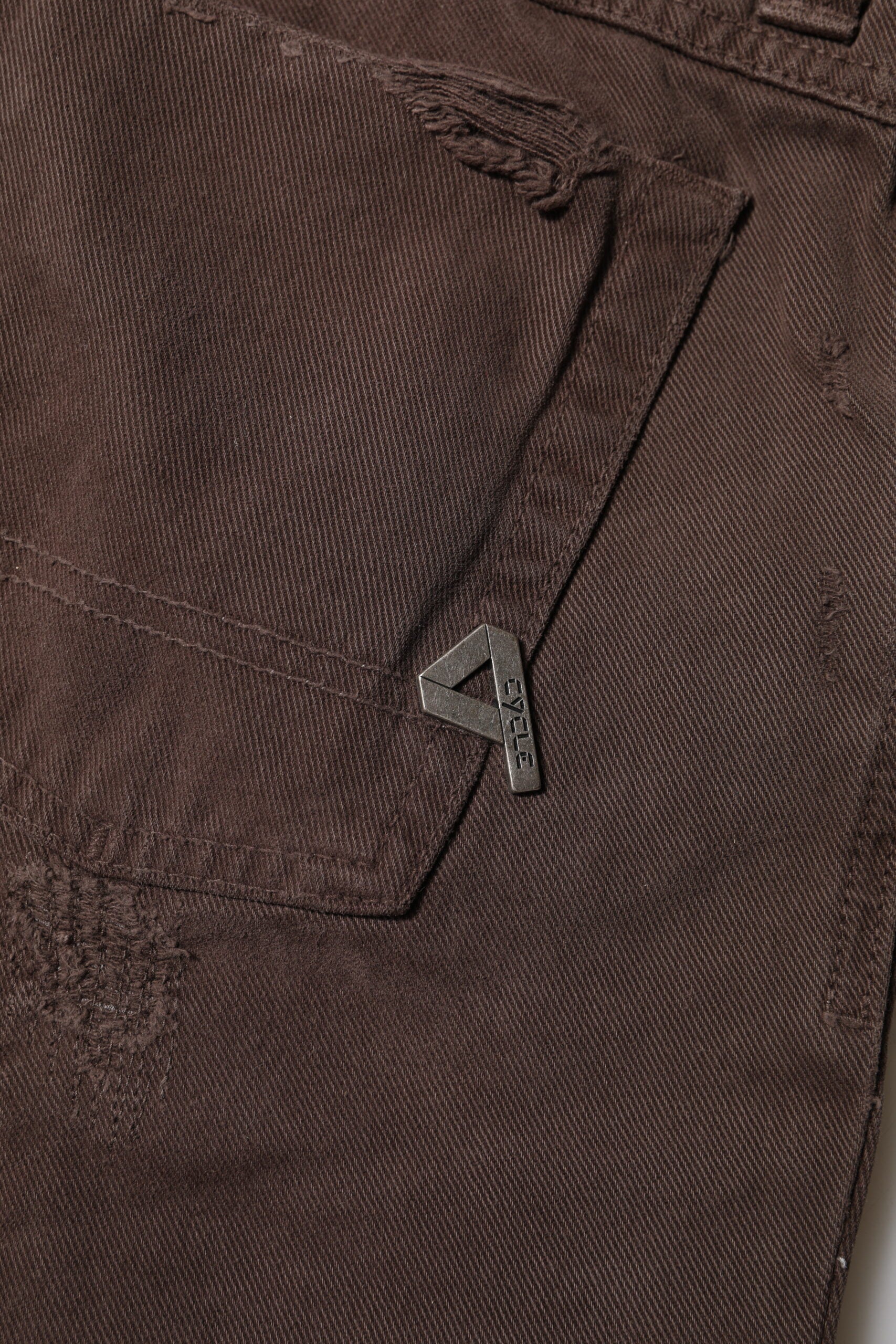 CYCLE Brune bomulds lavtaljede skinny casual jeans