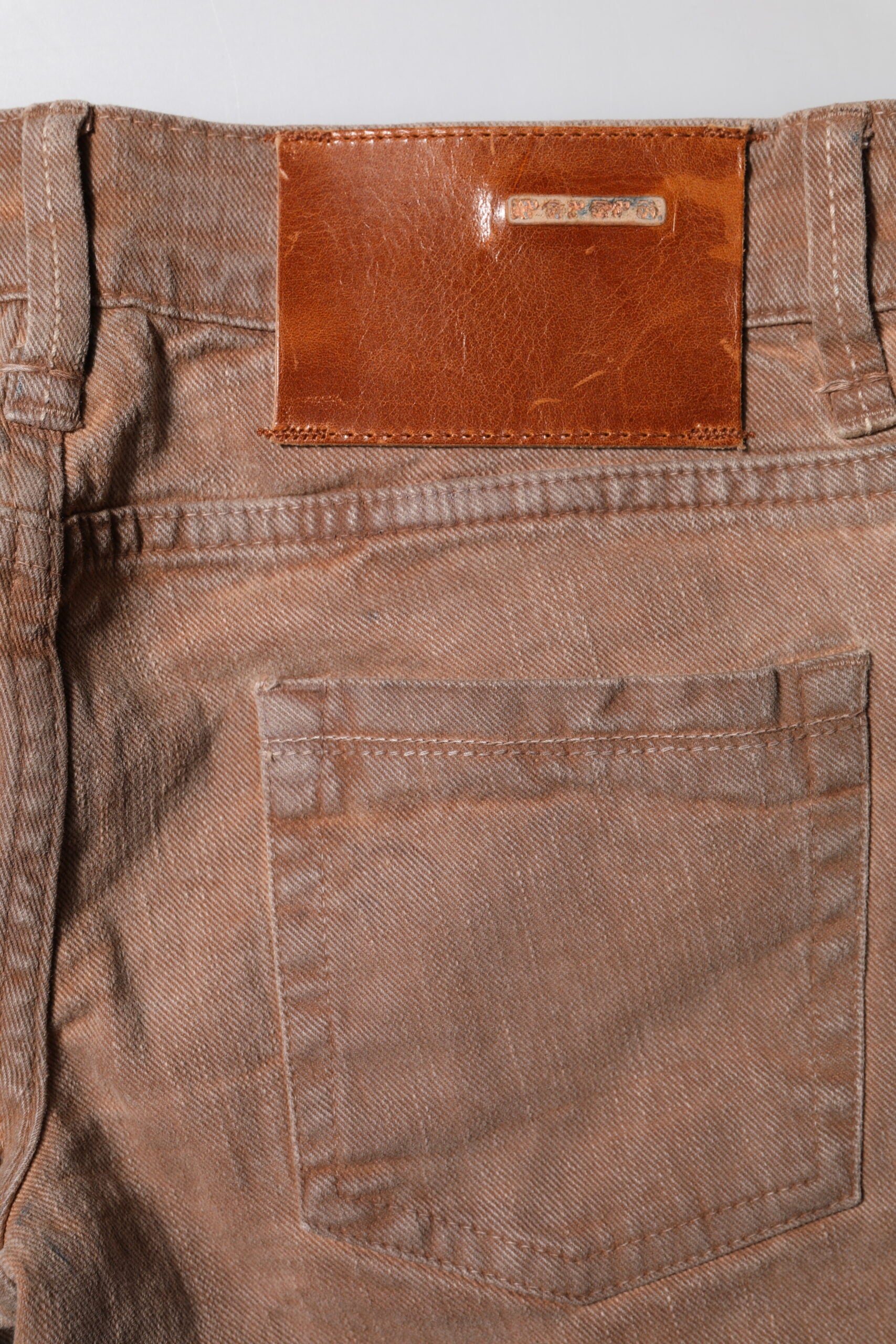 Brune bomulds slim fit denim jeans med lav talje