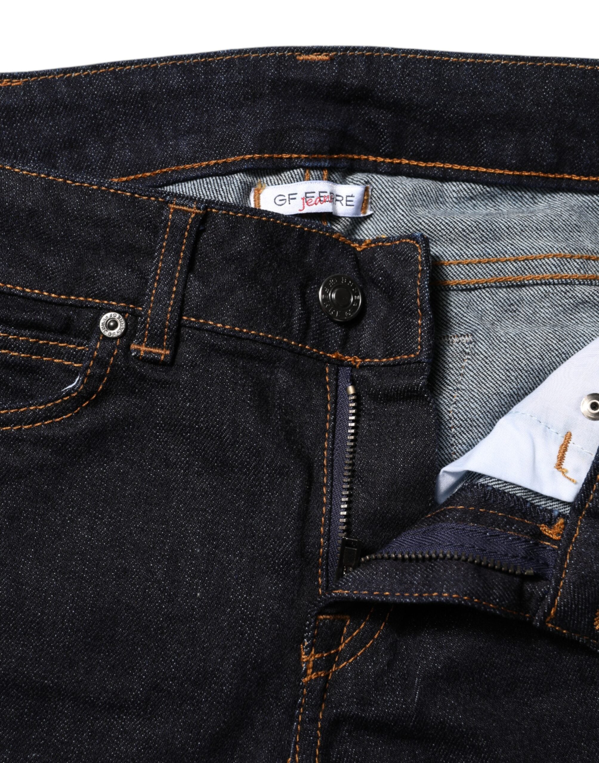 GF Ferre mørkeblå bomulds skinny denimjeans med mellemhøj talje