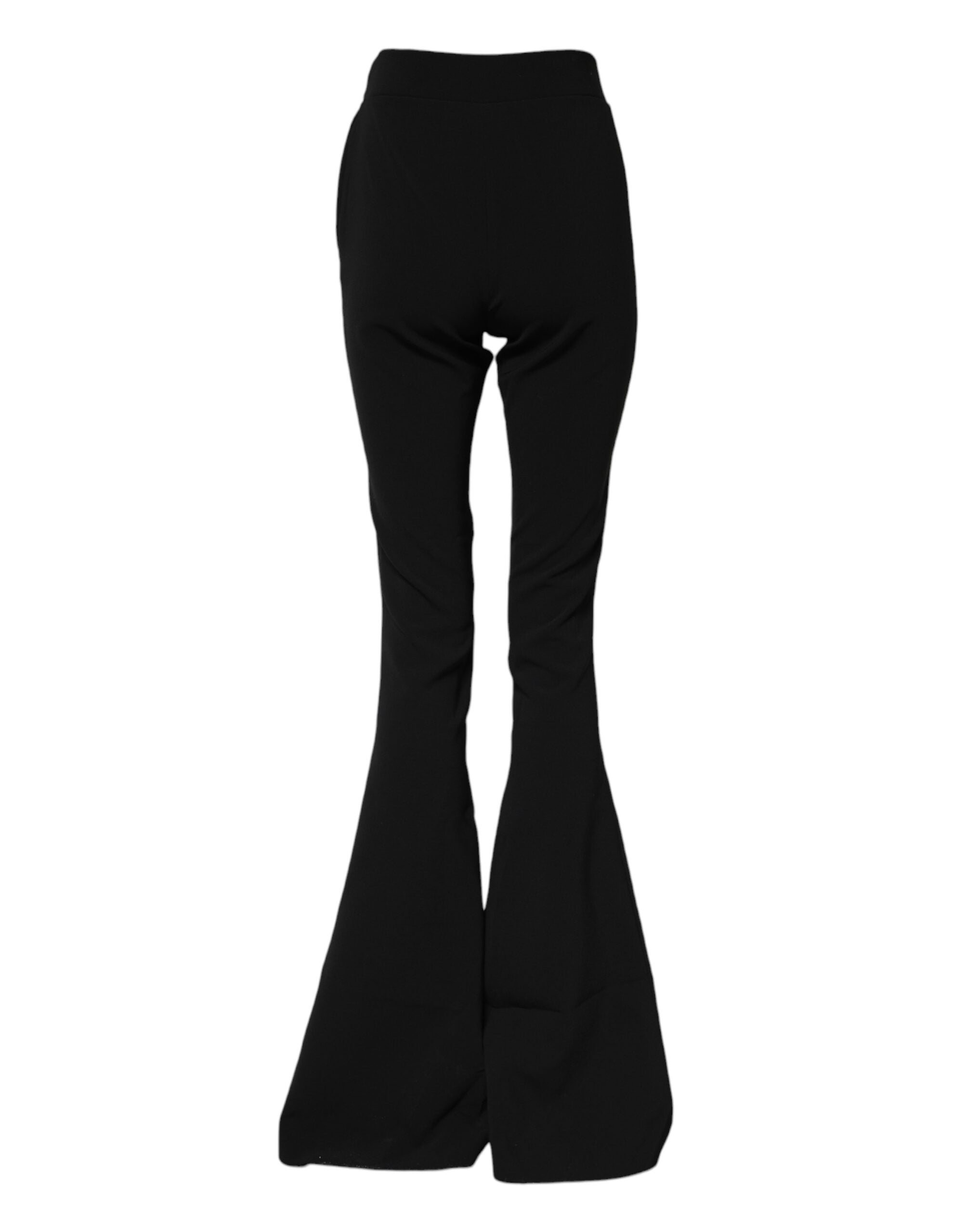 Dsquared² Sorte Polyester Højtaljede Flared Bukser
