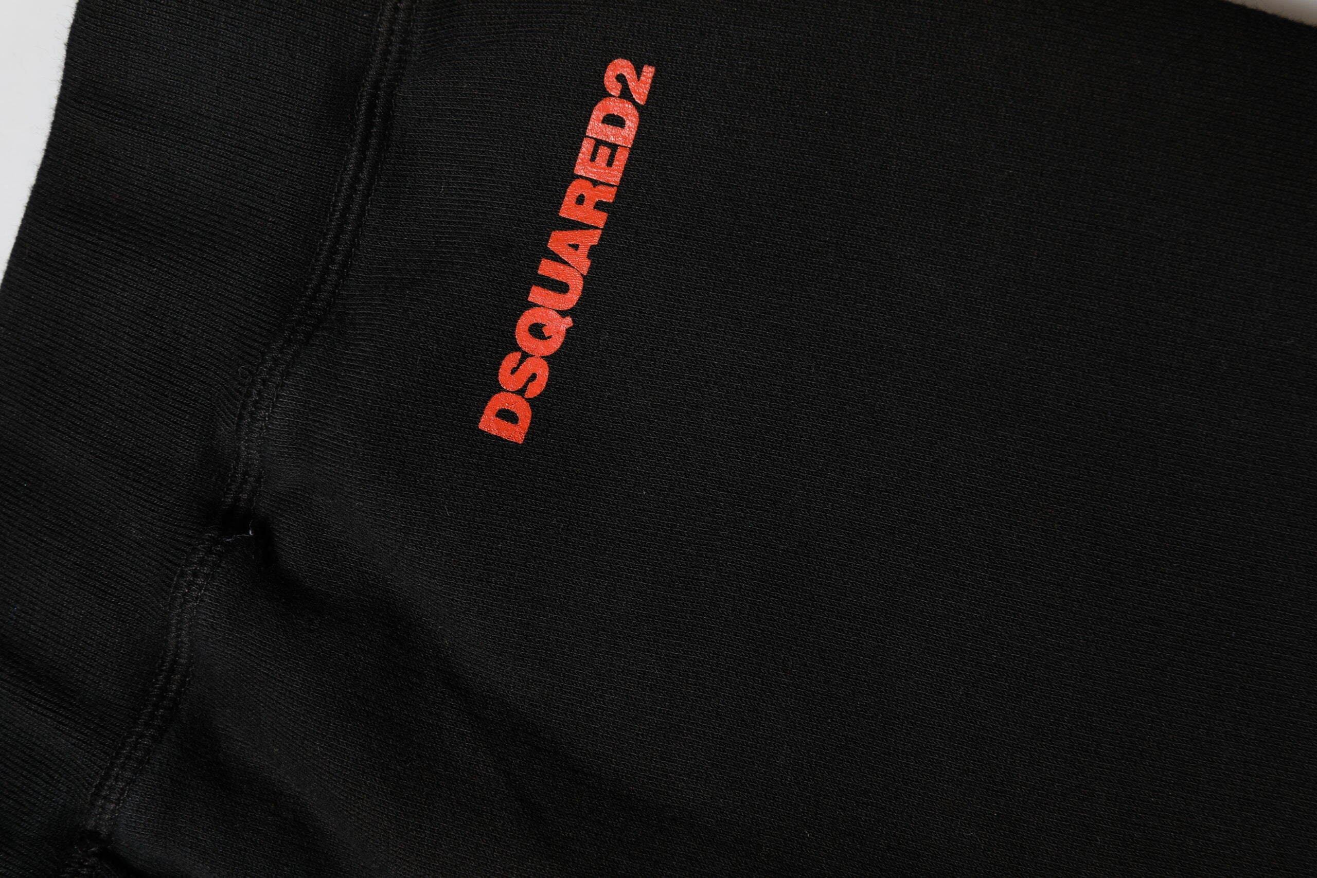 Dsquared² Sorte Røde Bomulds Joggingbukser med Lige Pasform