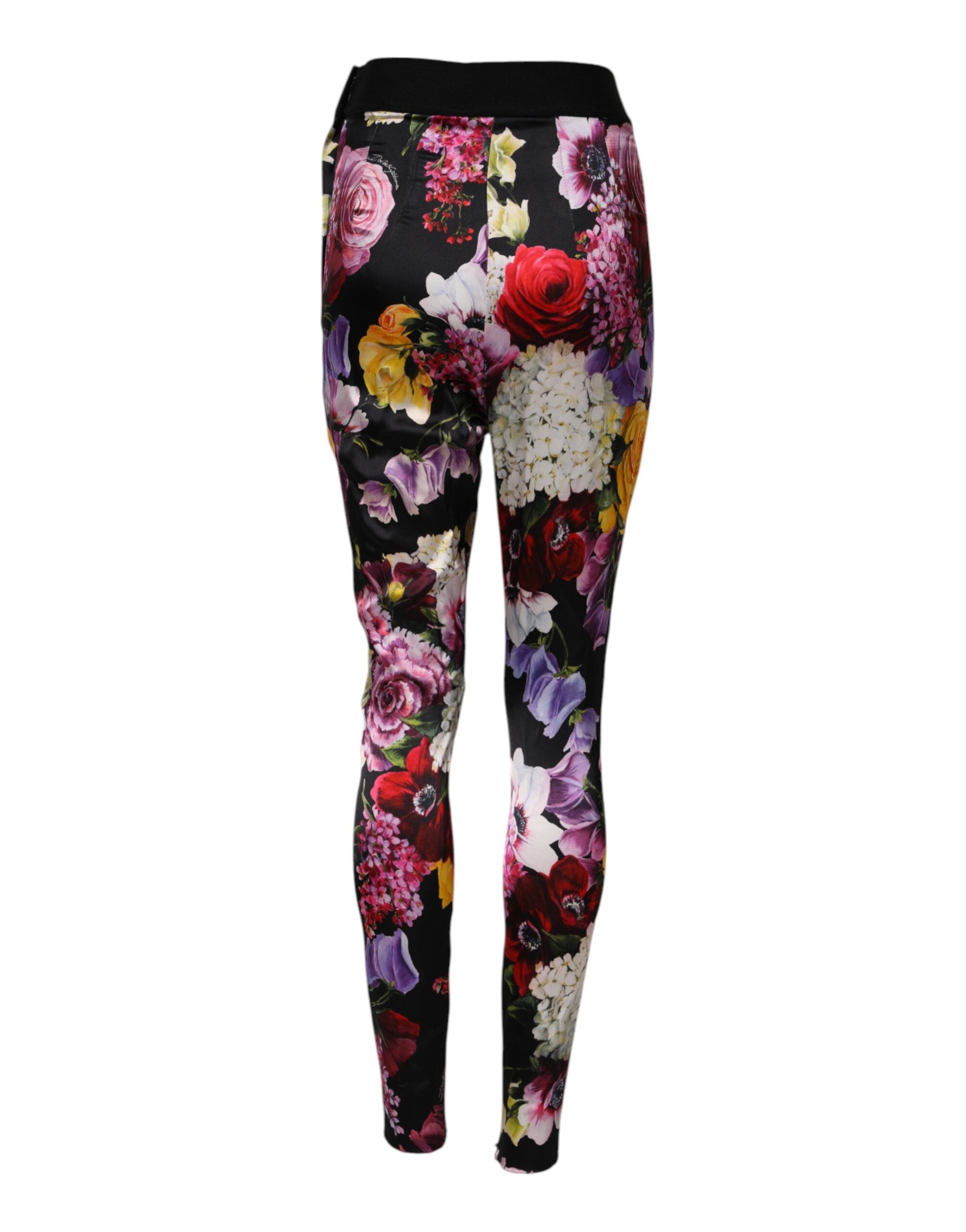 Dolce &amp; Gabbana Flerfarvede Blomsterleggings med Stretchtalje