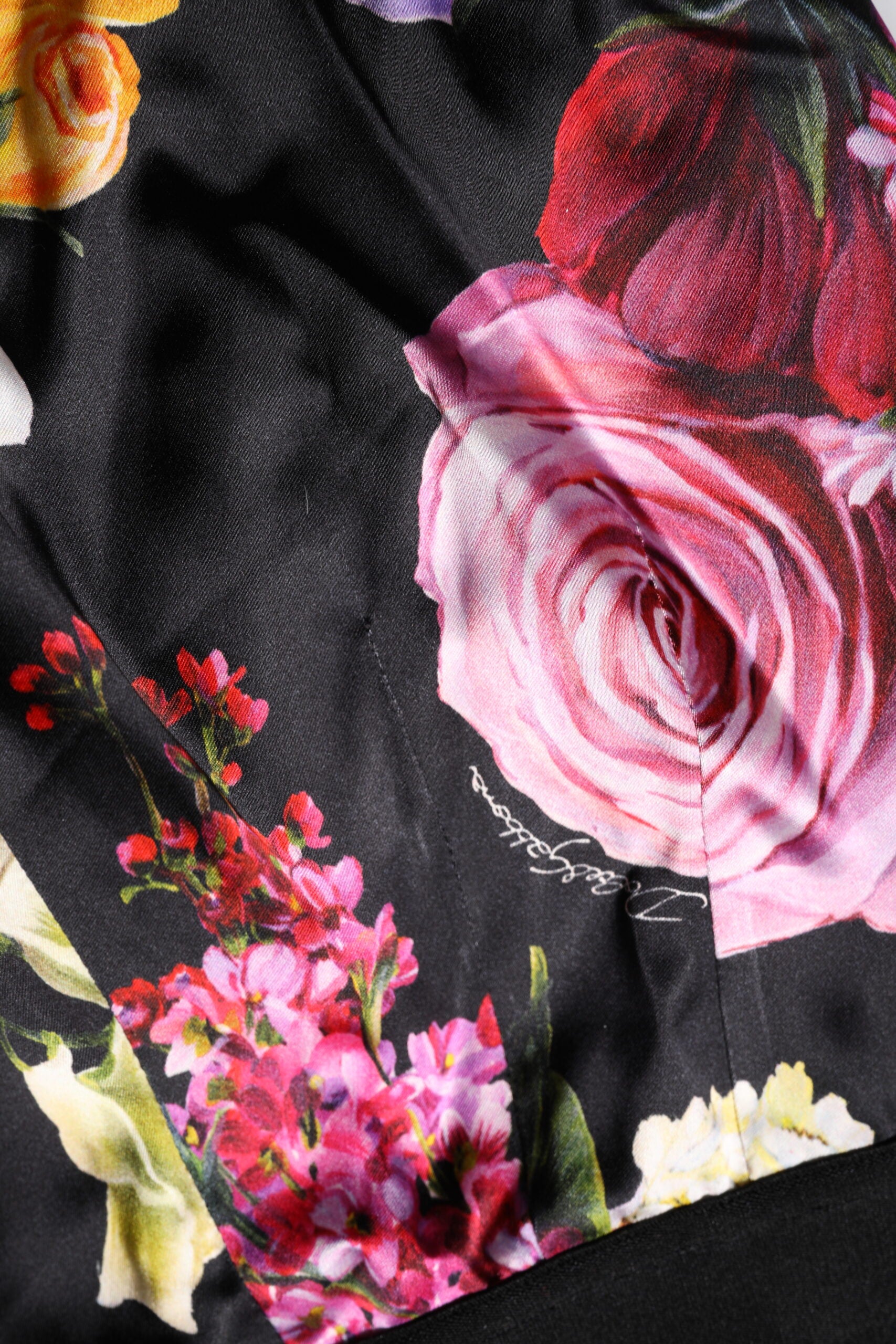 Dolce &amp; Gabbana Flerfarvede Blomsterleggings med Stretchtalje