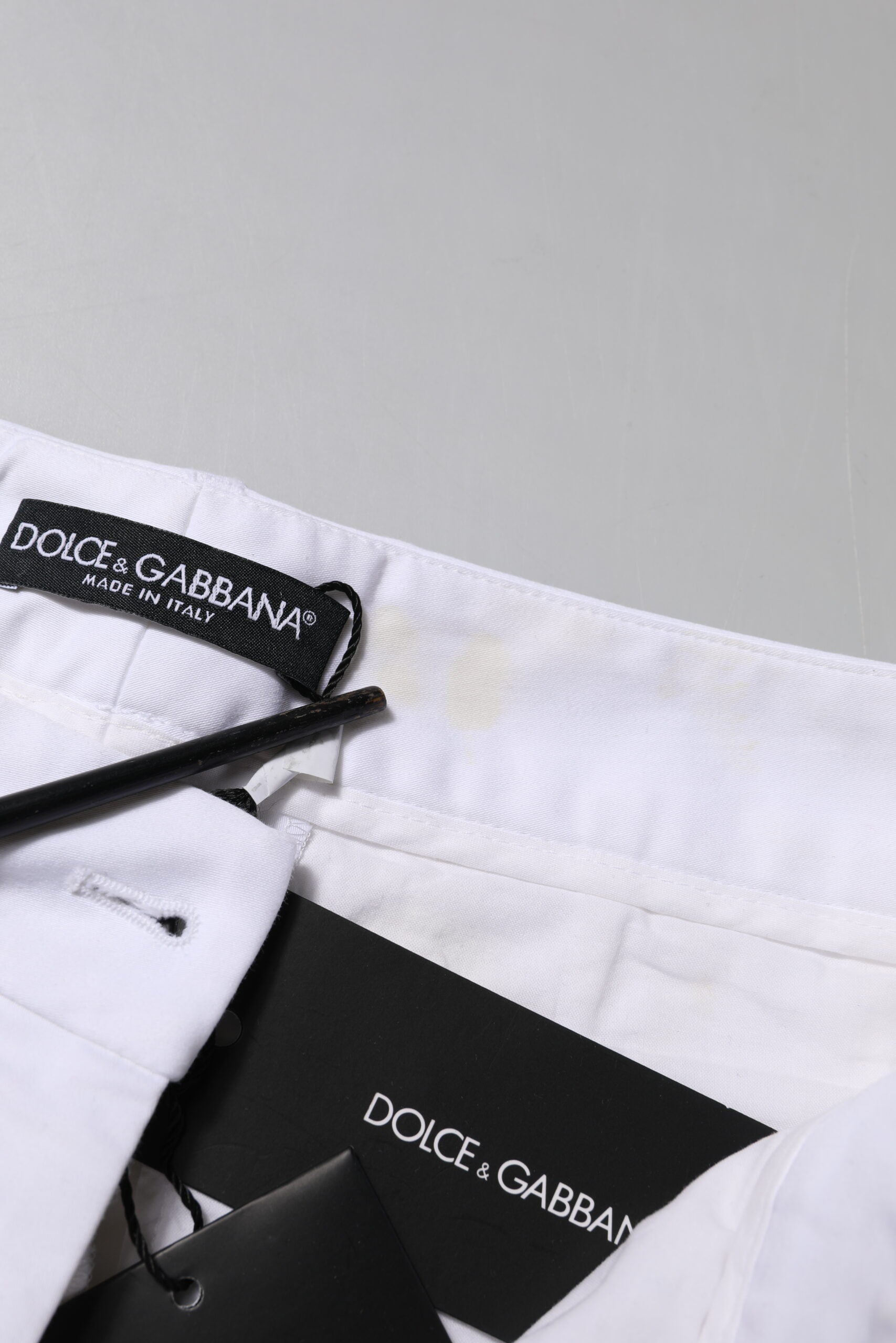 Dolce &amp; Gabbana Hvide Bomuldsstretchjeans med Mellem Talje