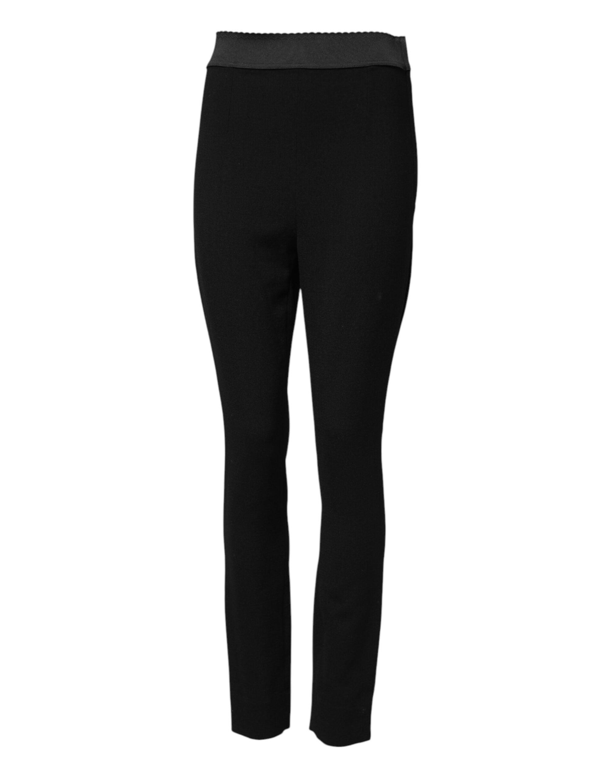 Dolce &amp; Gabbana Sorte Uldleggings Stretchbukser