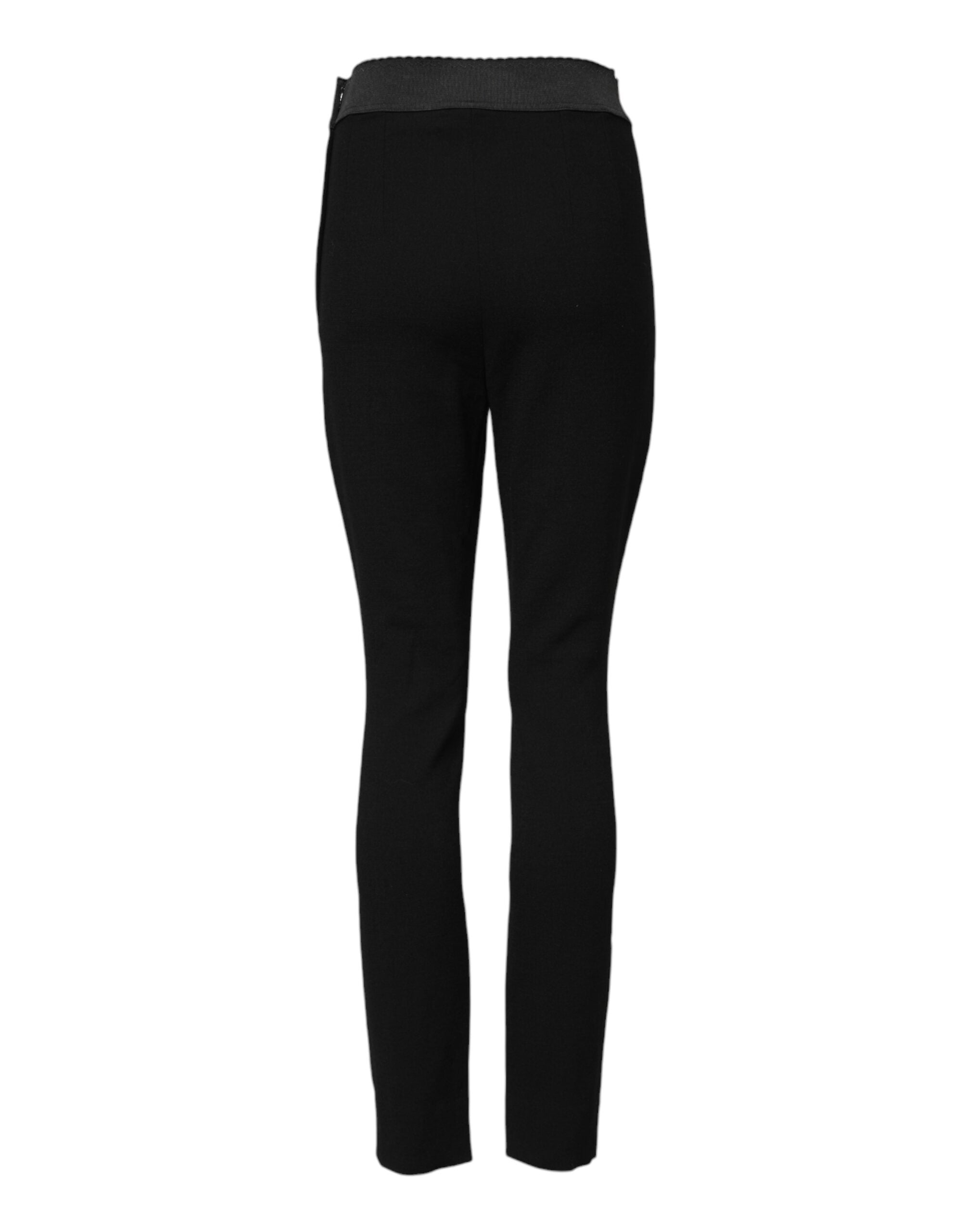 Dolce &amp; Gabbana Sorte Uldleggings Stretchbukser