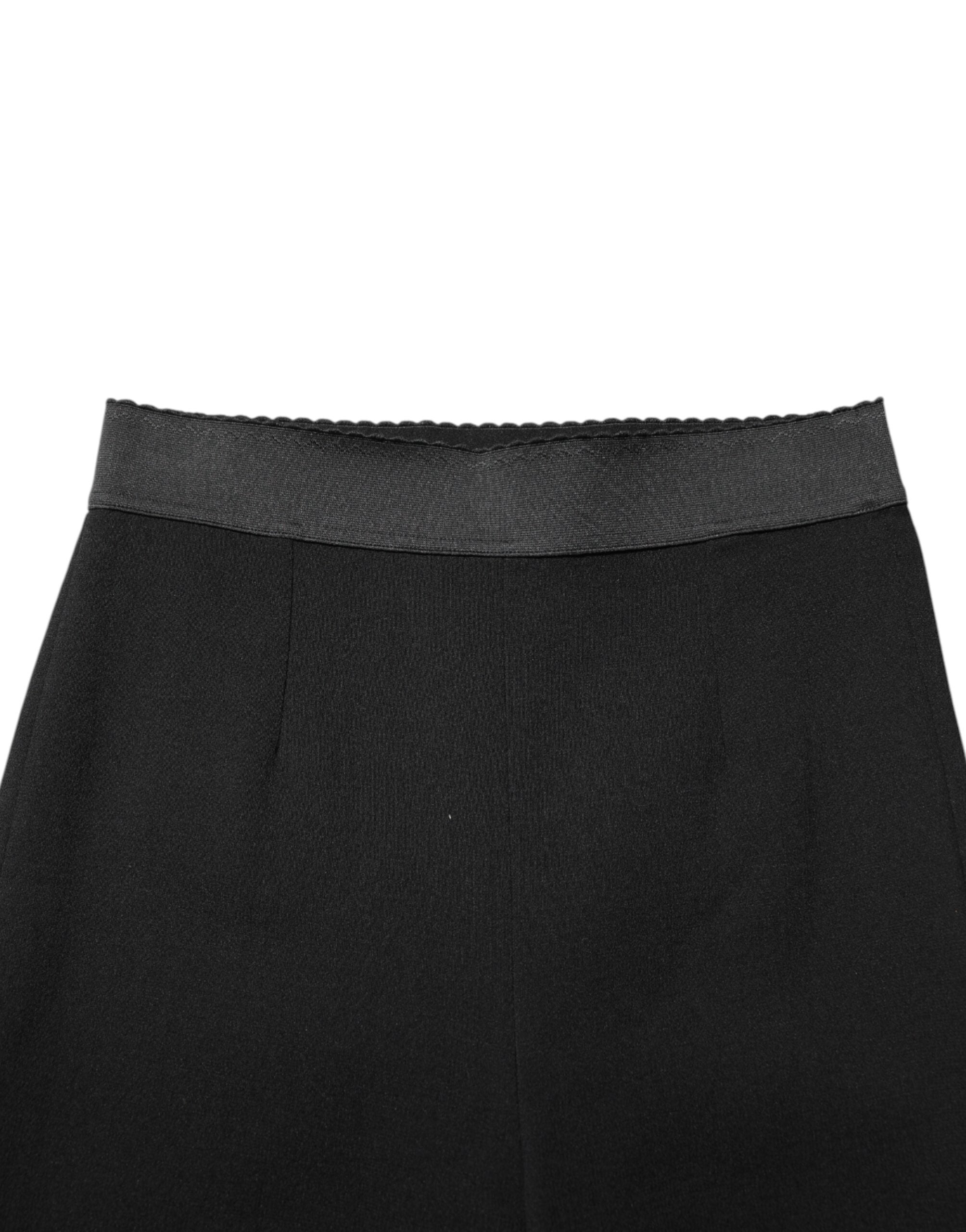Dolce &amp; Gabbana Sorte Uldleggings Stretchbukser