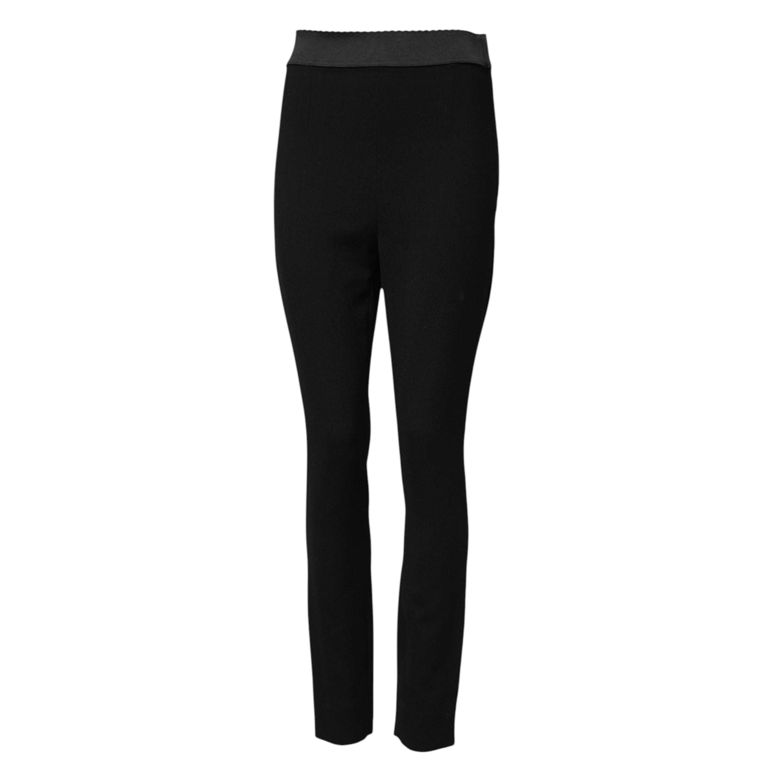 Dolce &amp; Gabbana Sorte Uldleggings Stretchbukser