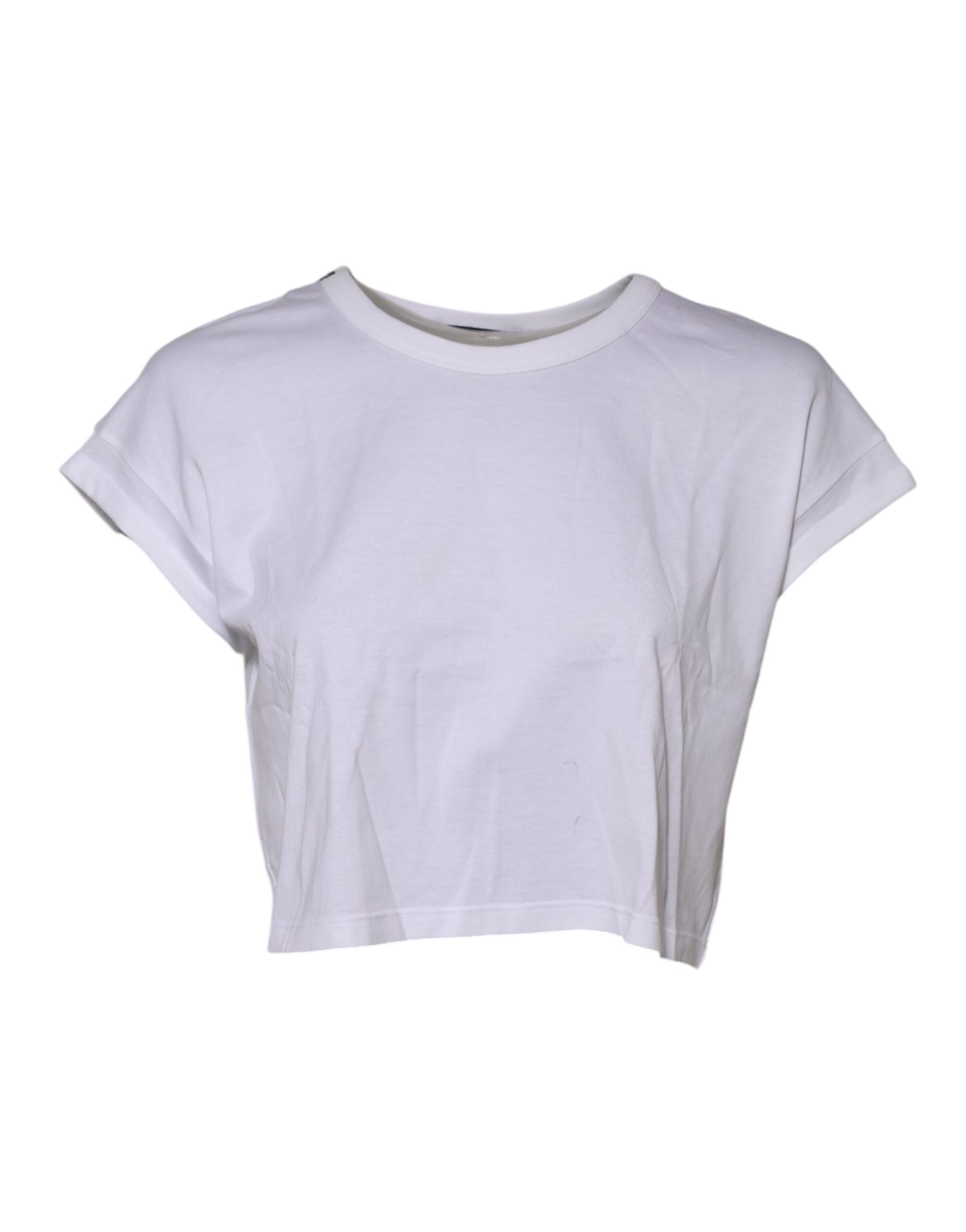 Dolce &amp; Gabbana Hvid bomulds-T-shirt med korte ærmer