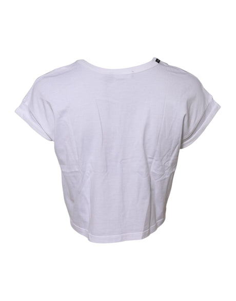 Dolce &amp; Gabbana Hvid bomulds-T-shirt med korte ærmer