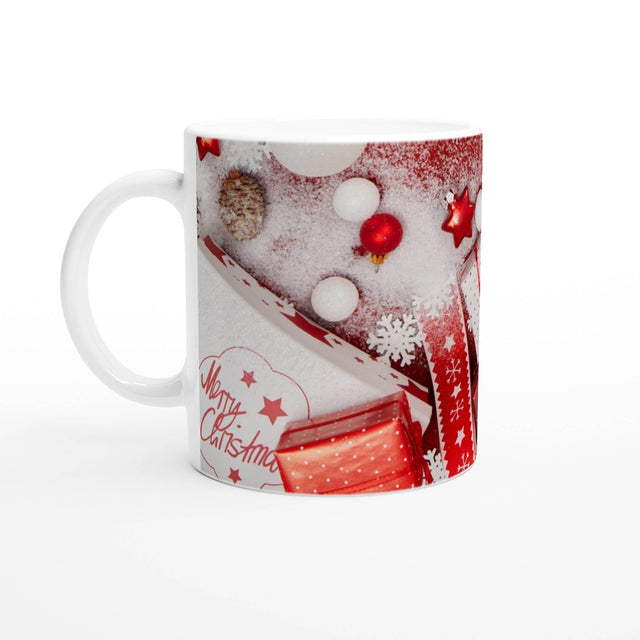 White 11oz Ceramic Mug - Merry Christmas - Hilstor