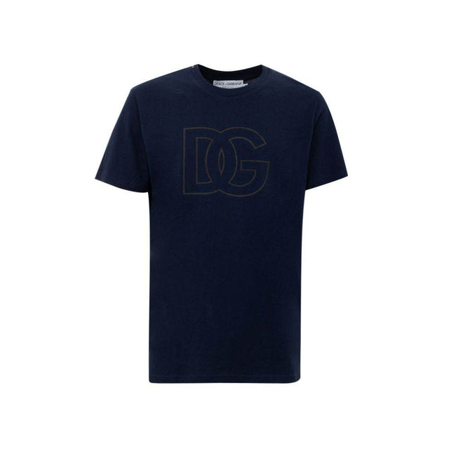 Dolce & Gabbana Blue Cotton T-Shirt - Hilstor