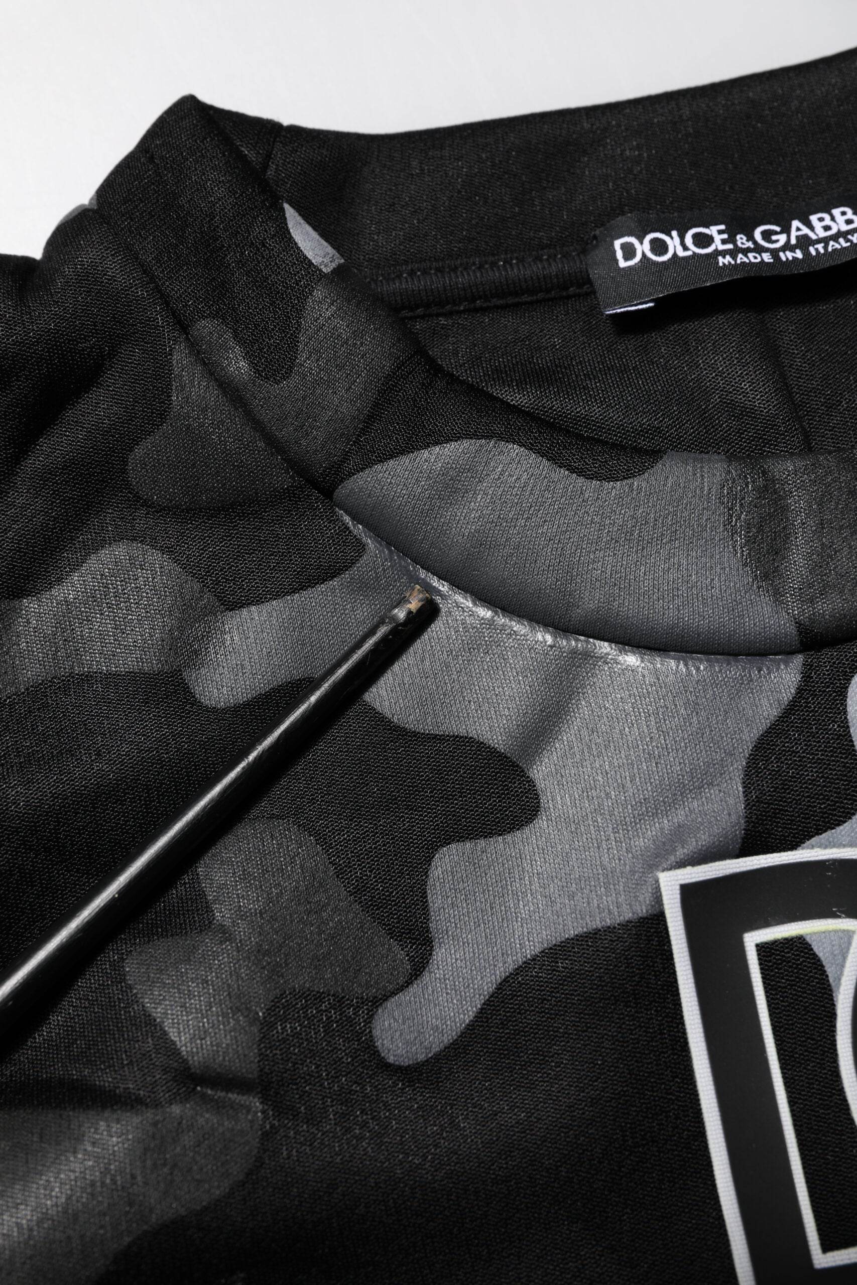 Dolce & Gabbana Black Camouflage Pullover Sweatshirt Sweater - Hilstor